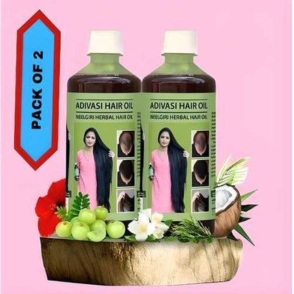 🍃ORIGINAL ADIVASI HERBAL HAIR OIL 💥BUY 1 GET 1 FREE  💥(4.9/5 ⭐⭐⭐⭐⭐ 90,022 Reviews)