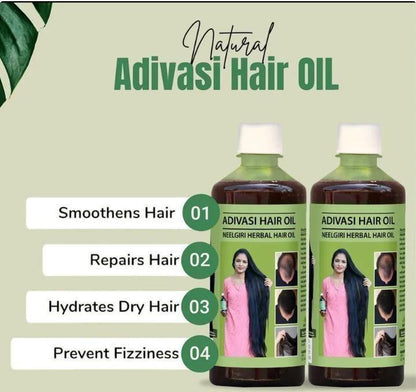 🍃ORIGINAL ADIVASI HERBAL HAIR OIL 💥BUY 1 GET 1 FREE  💥(4.9/5 ⭐⭐⭐⭐⭐ 90,022 Reviews)